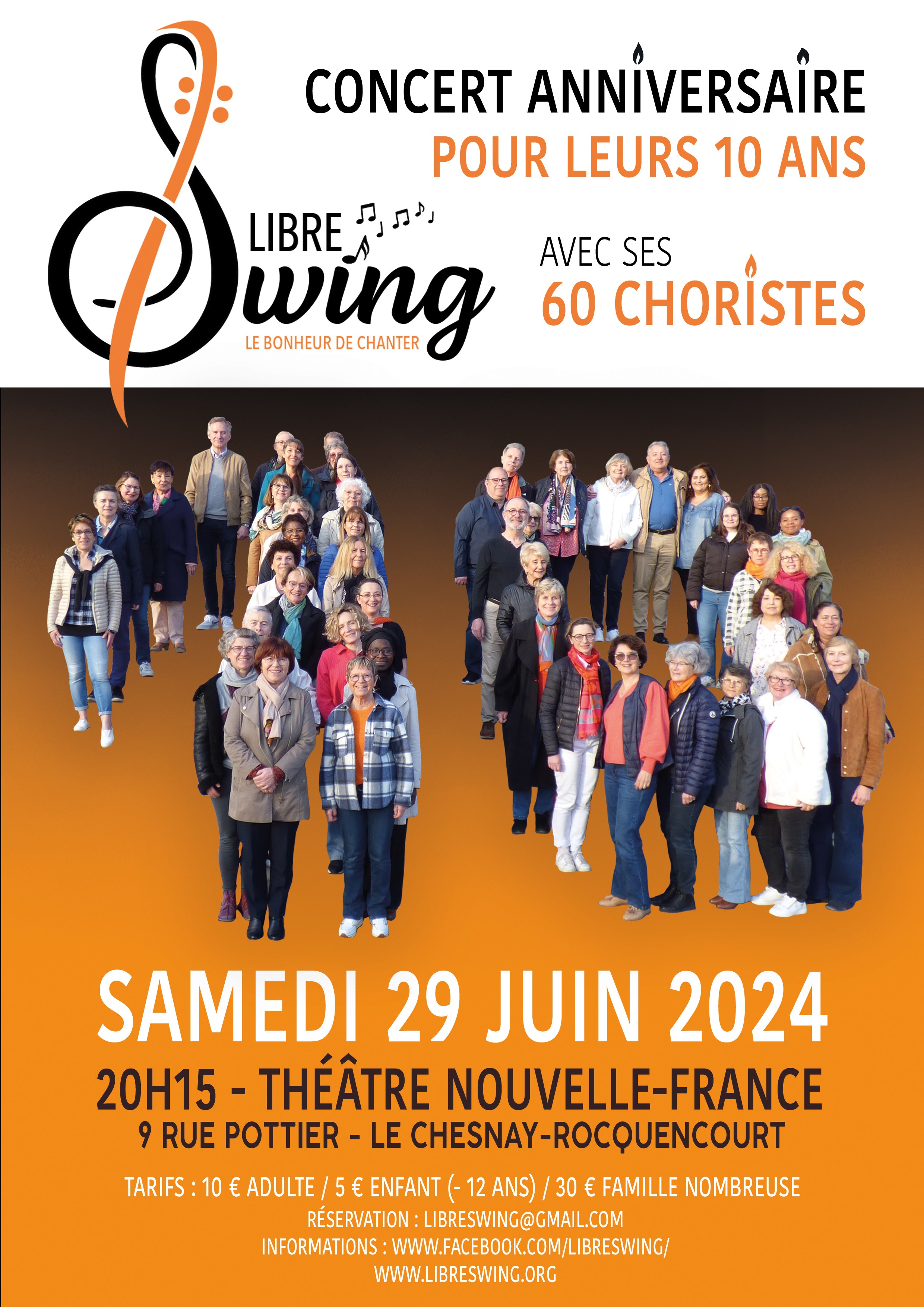 Libre Swing — Affiche — concert des 10 ans, 29 juin 2024