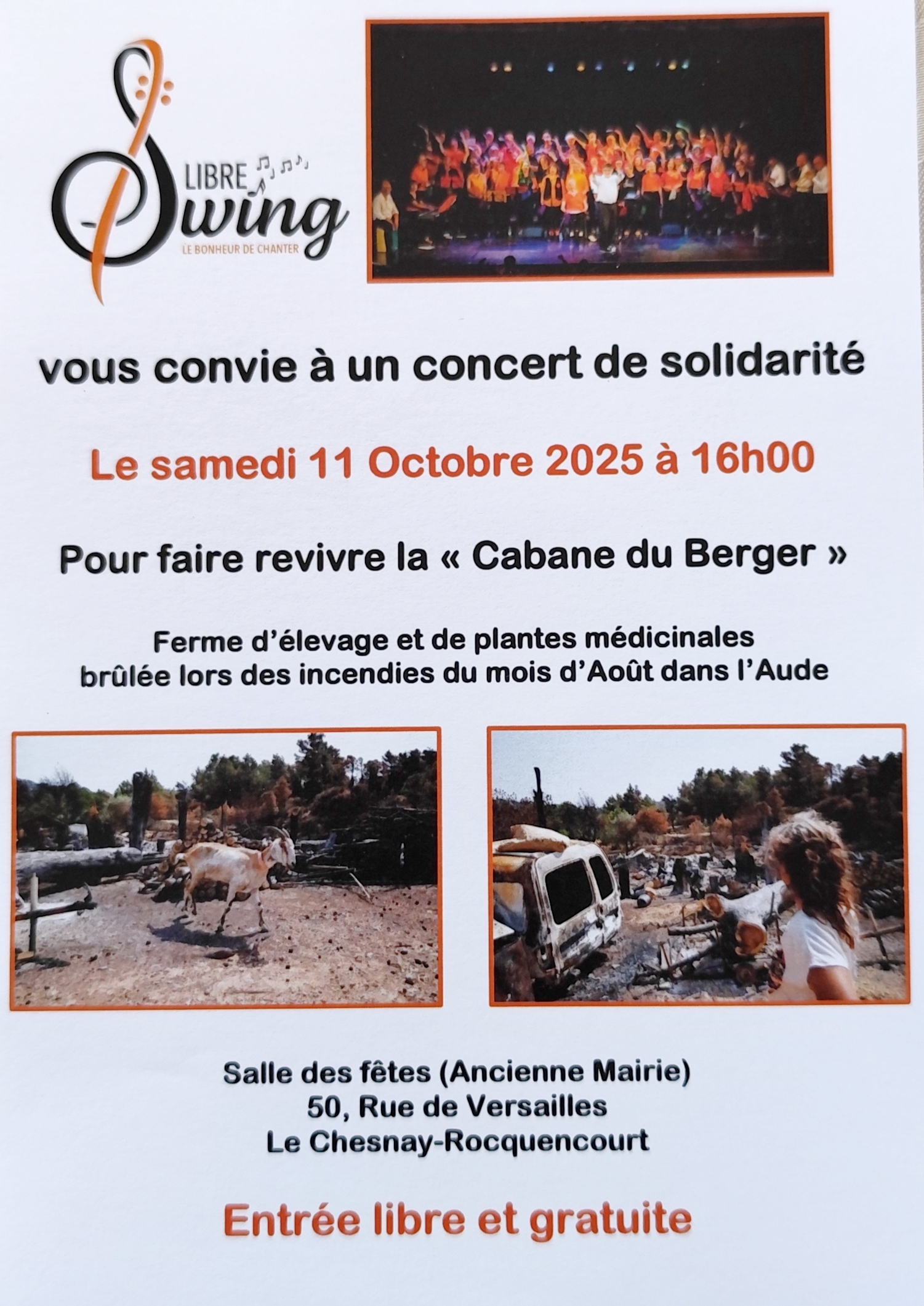 Libre Swing — Affiche — la Cabane du Berger, 11 octobre 2025