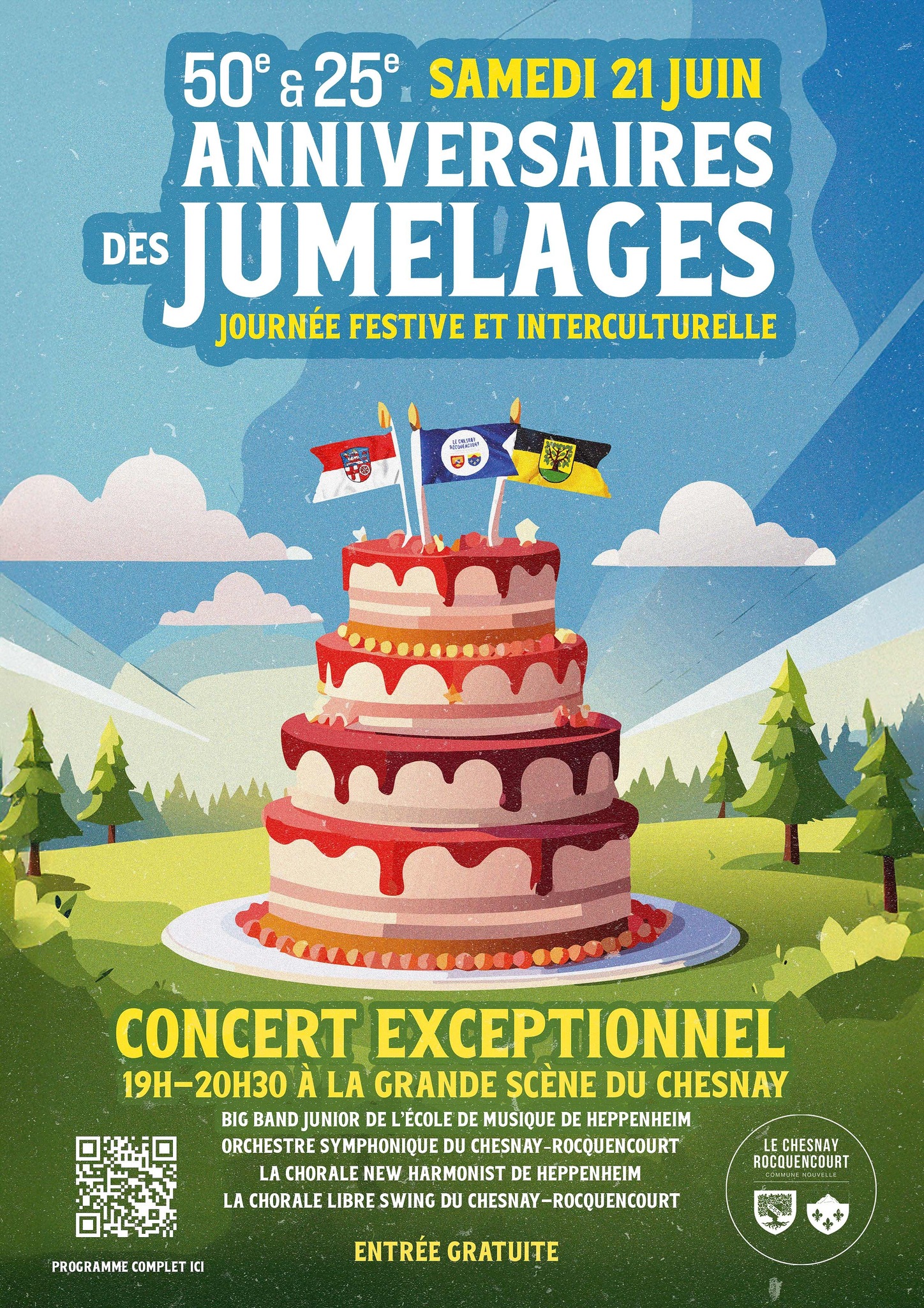 Libre Swing — Affiche — anniversaires des jumelages, 21 juin
